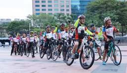 不倒騎士單車環台記者會現場